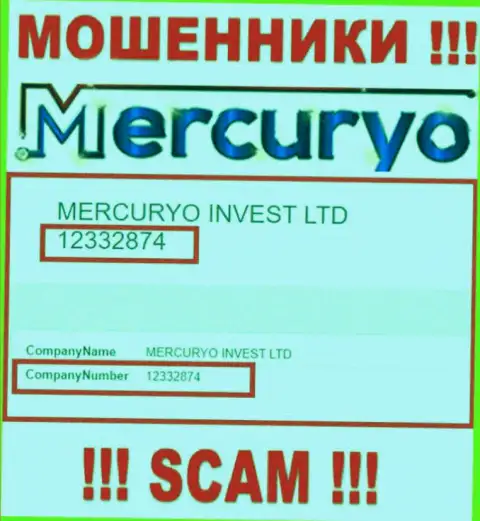 Номер регистрации противоправно действующей организации Mercuryo - 12332874