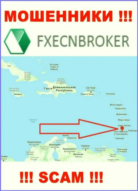 ИК ФХЕЦНБрокер Сент-Винсент и Гренадины - это МОШЕННИКИ, которые юридически зарегистрированы на территории - Saint Vincent and the Grenadines