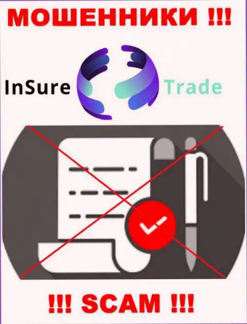 Доверять Insure Trade опасно !!! У себя на web-сервисе не размещают лицензионные документы