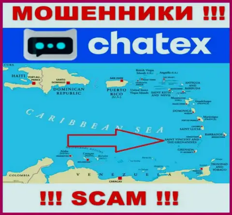 Не доверяйте internet-кидалам Чатекс, потому что они обосновались в оффшоре: St. Vincent & the Grenadines