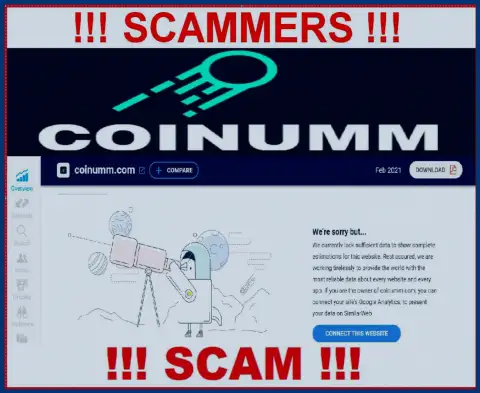 There isn't information about Coinumm Com scammers on SimilarWeb