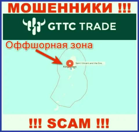 ВОРЮГИ GT TC Trade имеют регистрацию довольно-таки далеко, а именно на территории - Saint Vincent and the Grenadines