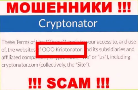 Компания OOO Криптонатор находится под руководством конторы OOO Криптонатор