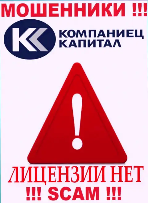 Деятельность Kompaniets-Capital незаконна, т.к. указанной организации не дали лицензионный документ