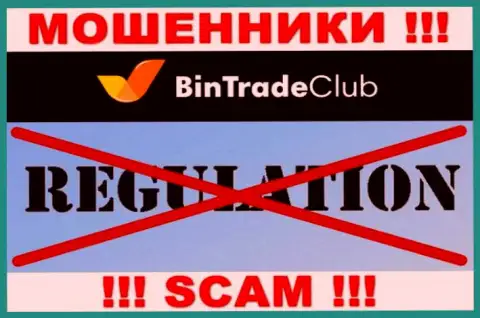 У организации BinTradeClub Ltd, на ресурсе, не показаны ни регулятор их деятельности, ни номер лицензии