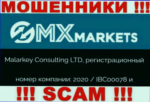 ГМИксМаркетс - номер регистрации internet аферистов - 2020 / IBC00078