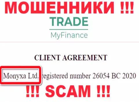 Вы не сможете сберечь собственные деньги сотрудничая с конторой Trade My Finance, даже если у них имеется юридическое лицо Monyxa Ltd