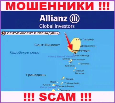 Allianz Global Investors LLC безнаказанно обдирают, поскольку разместились на территории - Kingstown, St. Vincent and the Grenadines