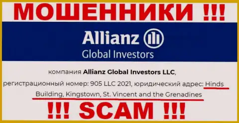 Оффшорное месторасположение AllianzGI Ru Com по адресу - Hinds Building, Kingstown, St. Vincent and the Grenadines позволяет им безнаказанно сливать
