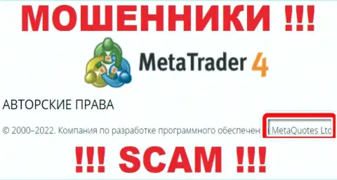 MetaQuotes Ltd - это руководство незаконно действующей конторы MetaTrader4