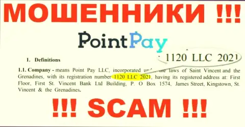 1120 LLC 2021 - это регистрационный номер internet мошенников Point Pay, которые НЕ ВОЗВРАЩАЮТ СРЕДСТВА !!!