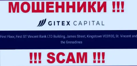 Абсолютно все клиенты GitexCapital Pro будут одурачены - данные internet мошенники скрылись в оффшорной зоне: Фирст Флоор, Фирст Сент-Винсент Банк Лтд, Джеймс-стрит, Кингстаун ВС0100, Сент-Винсент и Гренадины