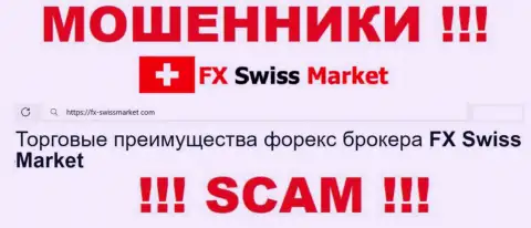 Тип деятельности FX-SwissMarket Com: Форекс - хороший доход для internet-мошенников