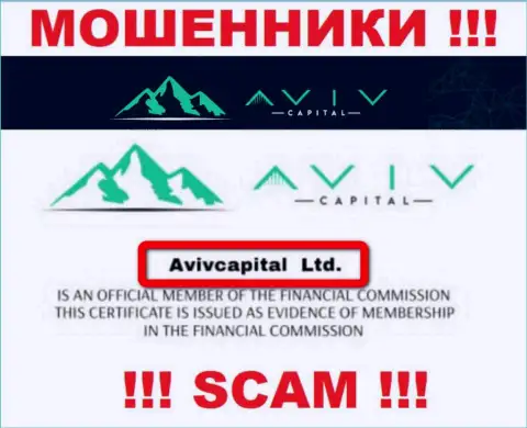 Вот кто руководит компанией AvivCapital Ltd - это АвивКапитал Лтд