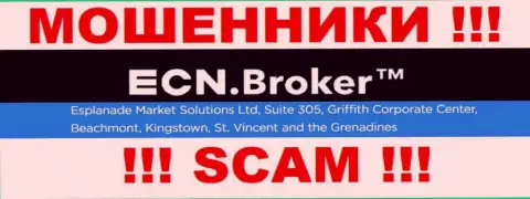 Мошенническая компания ЕСН Брокер пустила корни в оффшоре по адресу - Suite 305, Griffith Corporate Center, Beachmont, Kingstown, St. Vincent and the Grenadine, будьте крайне бдительны