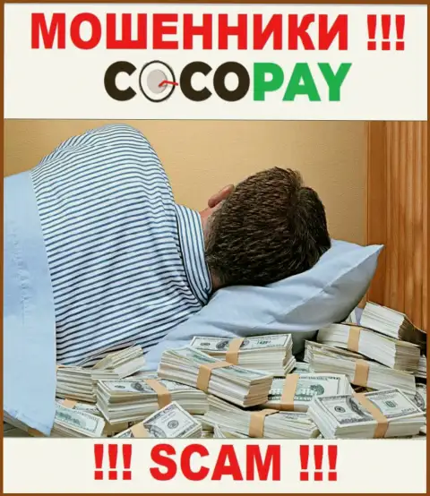 Вы не сможете вернуть денежные средства, отправленные в организацию CocoPay - это internet аферисты !!! У них нет регулятора