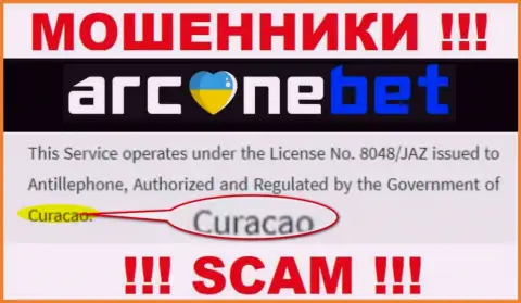 Аркан Бет - это интернет-обманщики, их адрес регистрации на территории Curaçao