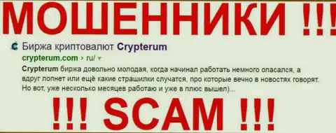 Crypterum Com - это МОШЕННИКИ !!! SCAM !!!